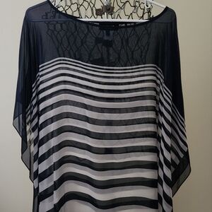 Talbots poncho style silk top